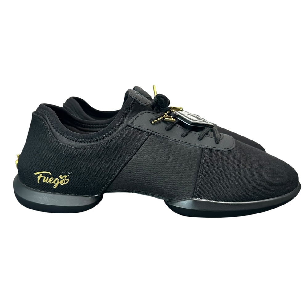 Fuego Black Low Top Dance Sneakers Split Sole Pivot Shoes Womens 8 Mens 6.5 - Picture 5 of 10